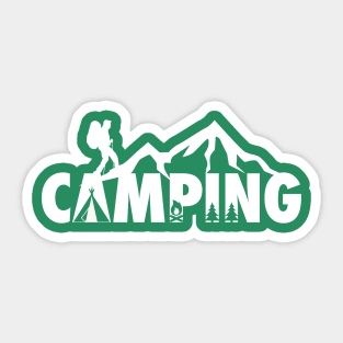 I Love Camping Vacation Mode Hiking Kayaking Fans Sticker